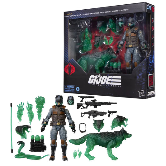 ** Pre Order** G.I. Joe Classified Series #170, Ghost Viper & D.I.R.E. (Dread-Inducing Responsive Energy) Beasts