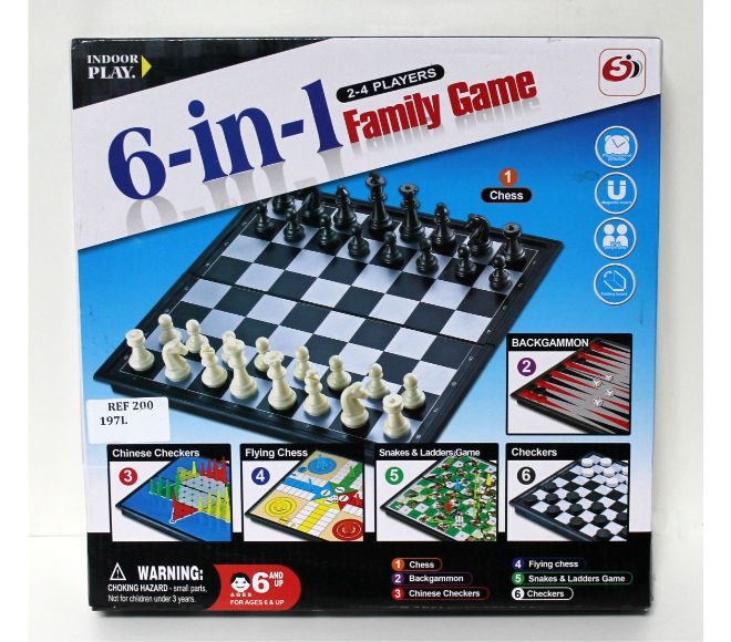 Board Game - Multiple Travel - 6 In 1 - Magnetic