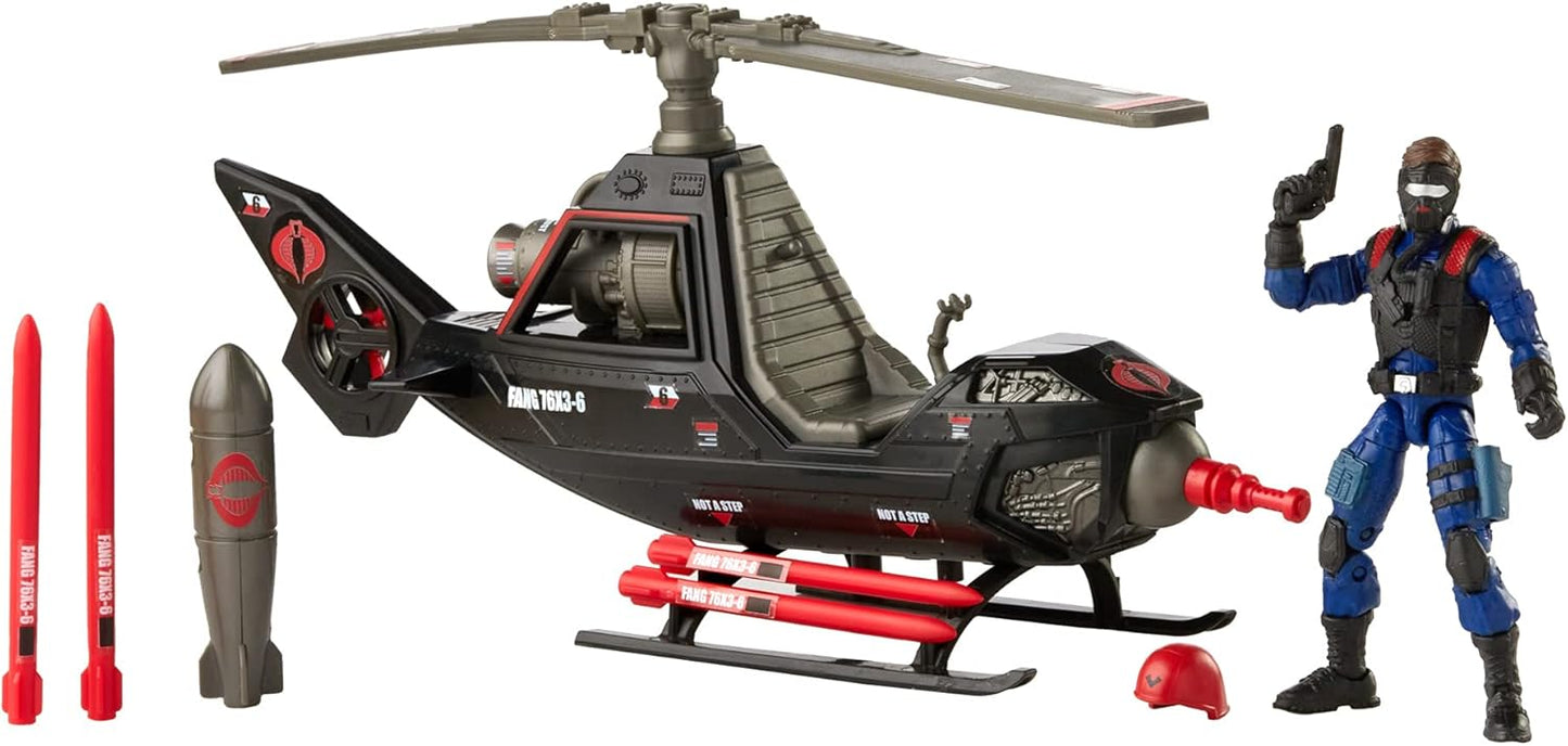 Bounded G.I. Joe Retro Collection Cobra F.A.N.G Toy Vehicle 3.75" Cobra Pilot Figure