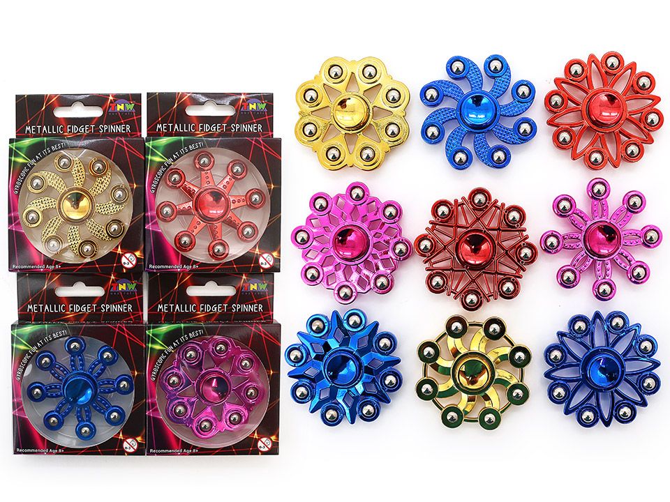 METALLIC FINISH FIDGET SPINNER IN BOX