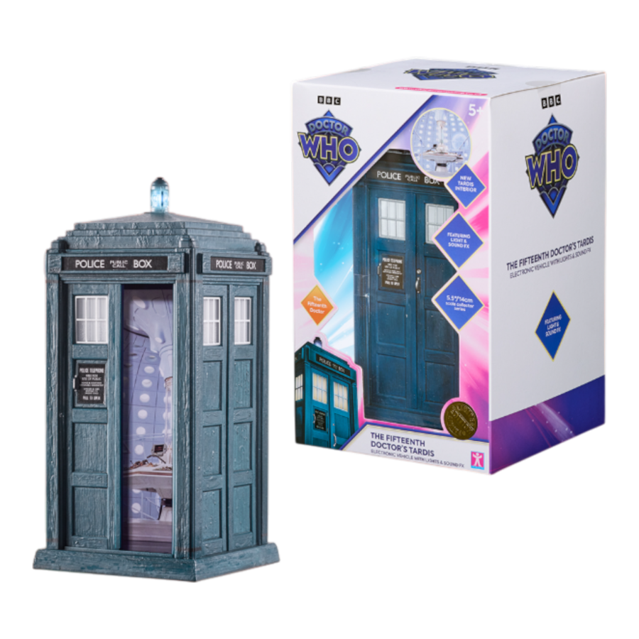 Dr Who - The 15th Doctor's Tardis Figure (with Light & Sound)