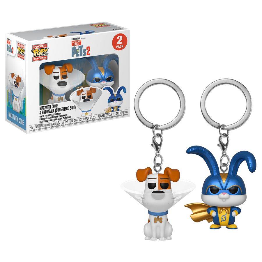 Secret Life of Pets 2 - Max & Snowball US Exclusive Pocket Pop! Keychain 2-pack