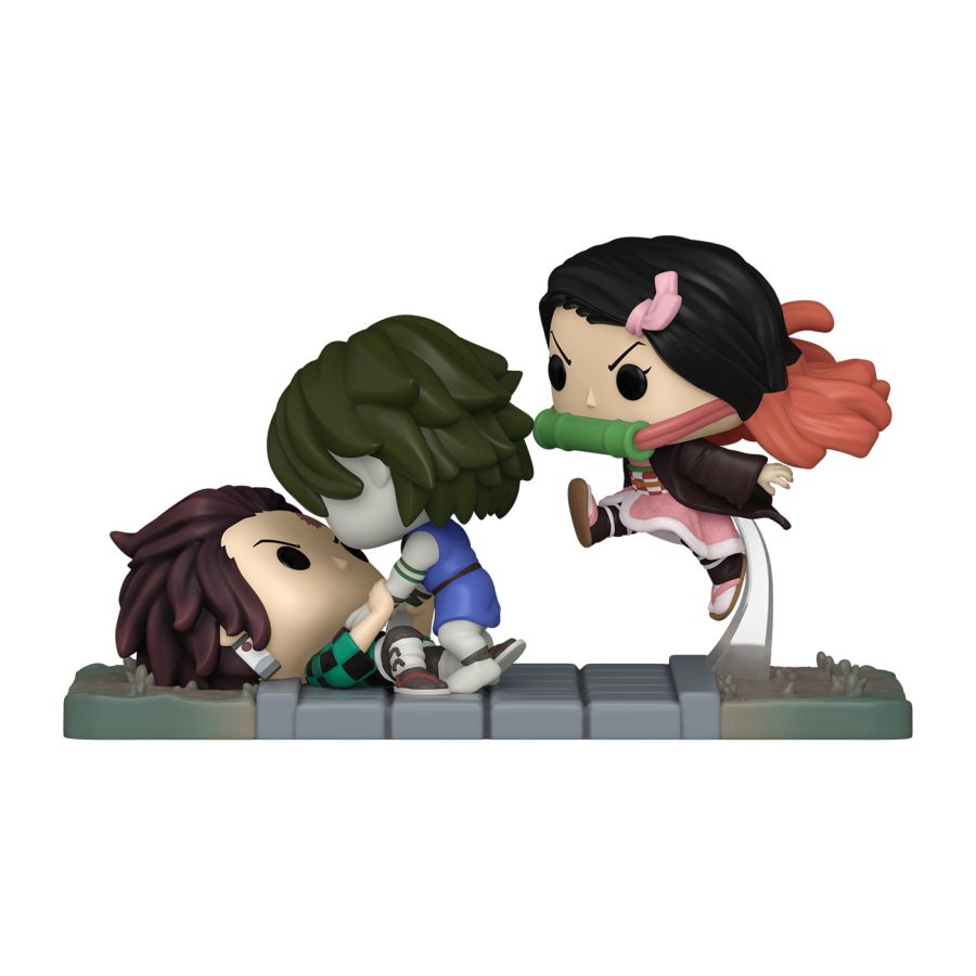 Demon Slayer - Tanjiro & Nezuko Vs Temple Demon US Exclusive Pop! Moment [RS}