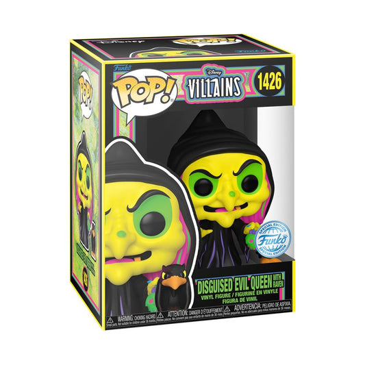 Snow White (1937) - Disguised Evil Queen (with Raven) US Exclusive Blacklight Pop! Vinyl