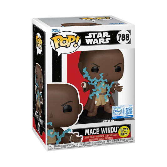 Star Wars: Revenge of the Sith - Mace Windu Electricity US Exclusive Glow Pop! Vinyl