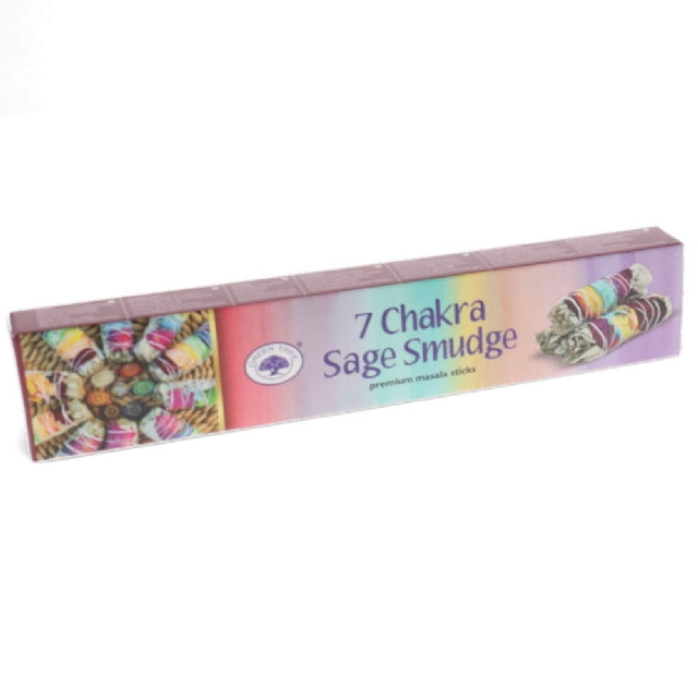 GREEN TREE 7 CHAKRA SAGE SMUDGE 15GMS