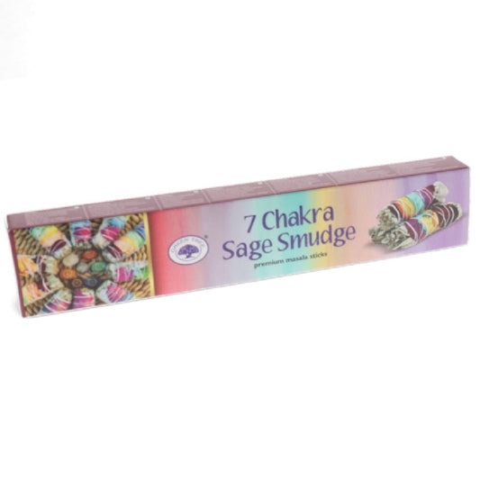 GREEN TREE 7 CHAKRA SAGE SMUDGE 15GMS
