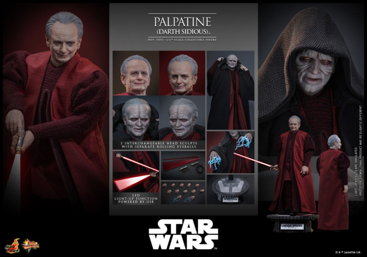 **Pre-order** Star Wars - Palpatine (Darth Sidious) 1:6 Scale Collectable Action Figure
