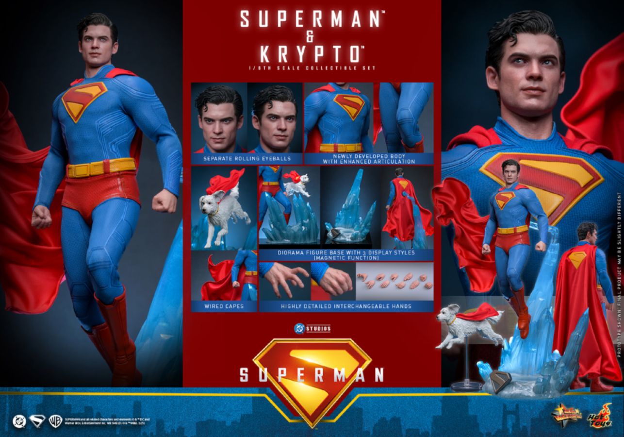 Superman (2025) - Superman & Krypto 1:6 Scale Collectable Action Figure Set **Pre-order**