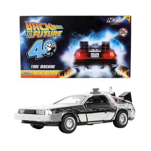 Back to the Future - Delorean (Chrome) 1:24 Scale Diecast Vehicle