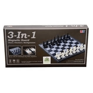 Chess Checkers Backgammon 3 in 1 12.5 inch Magnetic