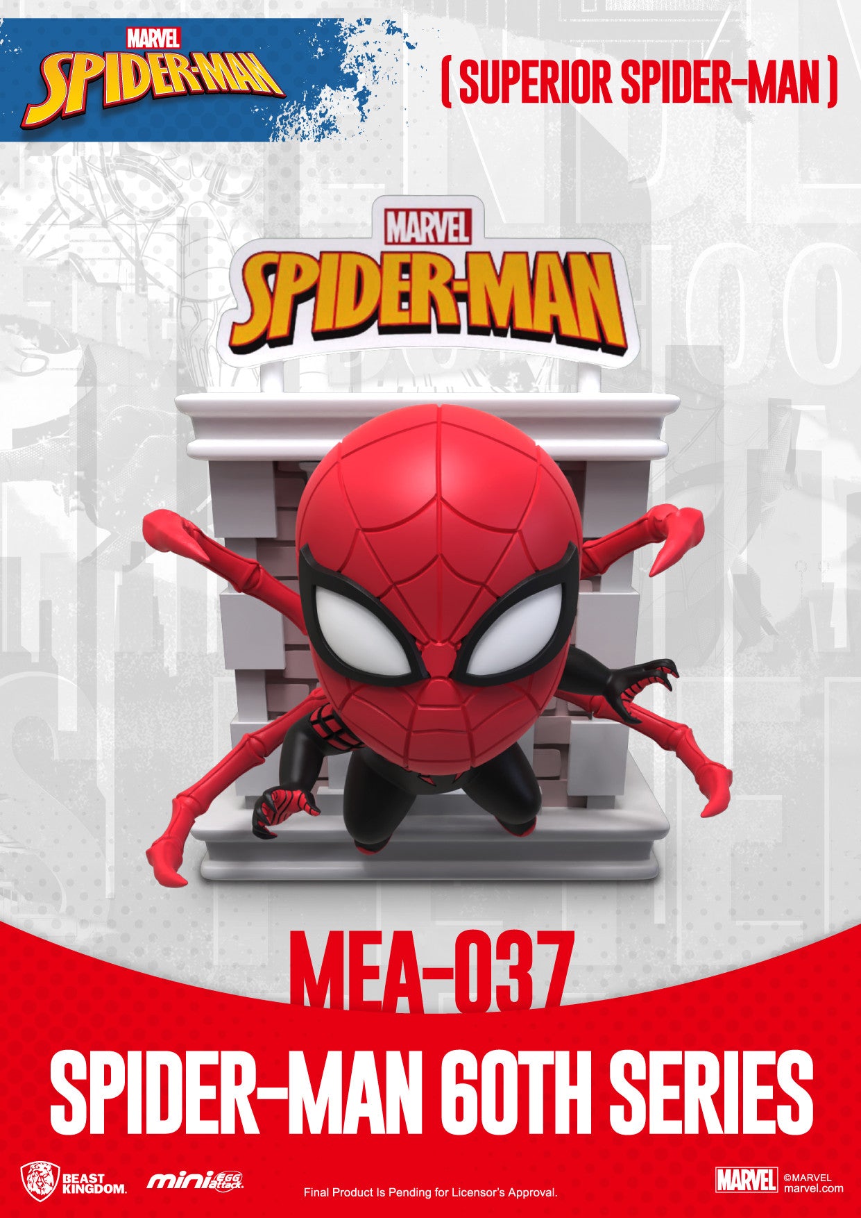 Beast Kingdom Mini Egg Attack Spider-Man 60th Anniversary Series Bright Box Set (6 in the Assortment)
