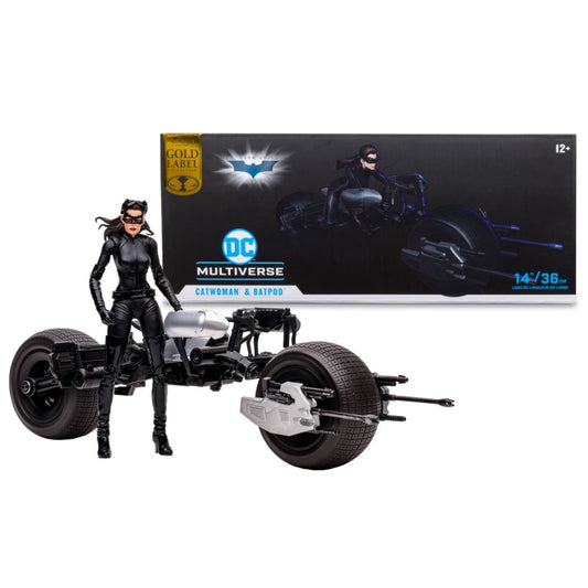 DC Batman The Dark Knight Rises Catwoman & Batpod Vehicle Action Figure