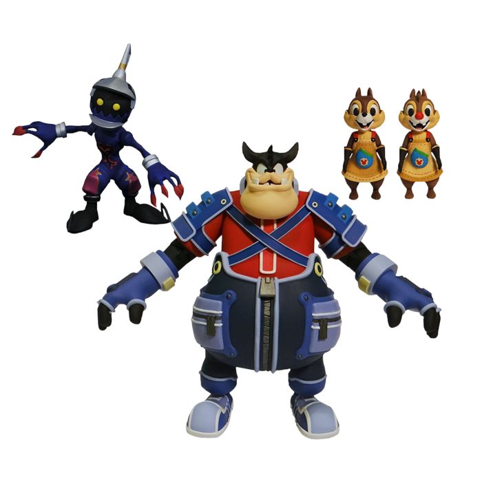 Kingdom Hearts - Pete, Soldier, Chip & Dale 7” Action Figure 4-Pack
