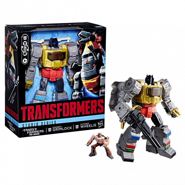 Transformers Studio Series The Transformers: The Movie Dinobot Grimlock and Autobot Wheelie