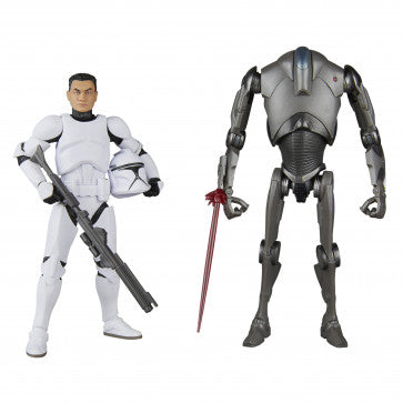 Star Wars - Attack of the Clones - The Black Series Phase I Clone Trooper & Super Battle Droid Action Figure 2-Pack