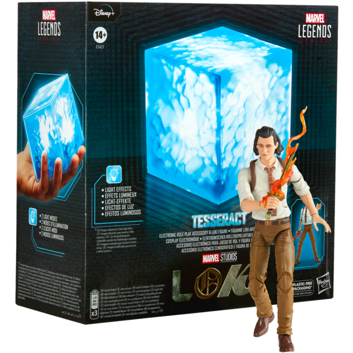 Loki (2021) - Tesseract Marvel Legends 1:1 Scale Life-Size Electronic Prop Replica & Loki 6” Scale Action Figure 2-Pack