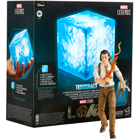 Loki (2021) - Tesseract Marvel Legends 1:1 Scale Life-Size Electronic Prop Replica & Loki 6” Scale Action Figure 2-Pack