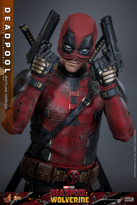 Deadpool & Wolverine (2024) - Deadpool (Battling Version) 1/6th Scale Hot Toys Action Figure **Pre-order**
