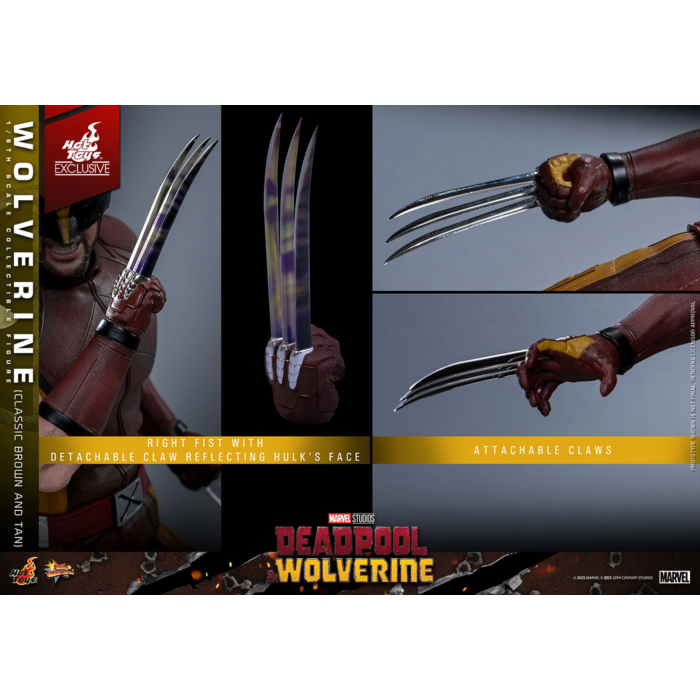 Deadpool & Wolverine (2024) - Wolverine (Classic Brown & Tan Suit) 1/6th Scale Hot Toys Action Figure (Hot Toys Exclusive)