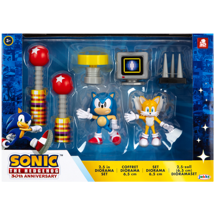 Sonic the Hedgehog - Sonic the Hedgehog & Tails Diorama 2.5” Scale Action Figure Playset