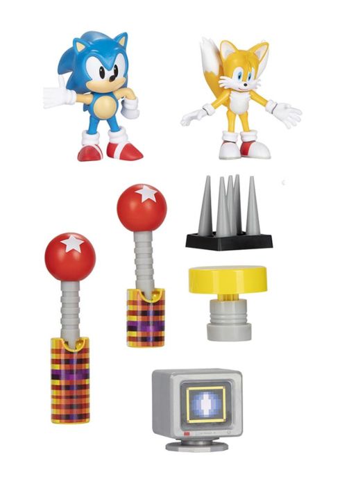 Sonic the Hedgehog - Sonic the Hedgehog & Tails Diorama 2.5” Scale Action Figure Playset