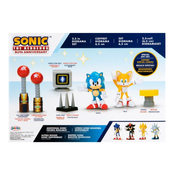 Sonic the Hedgehog - Sonic the Hedgehog & Tails Diorama 2.5” Scale Action Figure Playset
