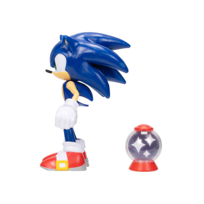 Sonic the Hedgehog - Sonic with Invincible Item Box 4" Scale Action Figure (Wave 18)