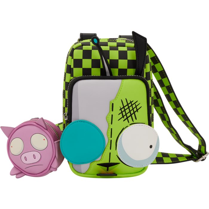 Invader Zim - Gir Cellphone 7" Faux Leather Crossbody Bag with Coin Bag