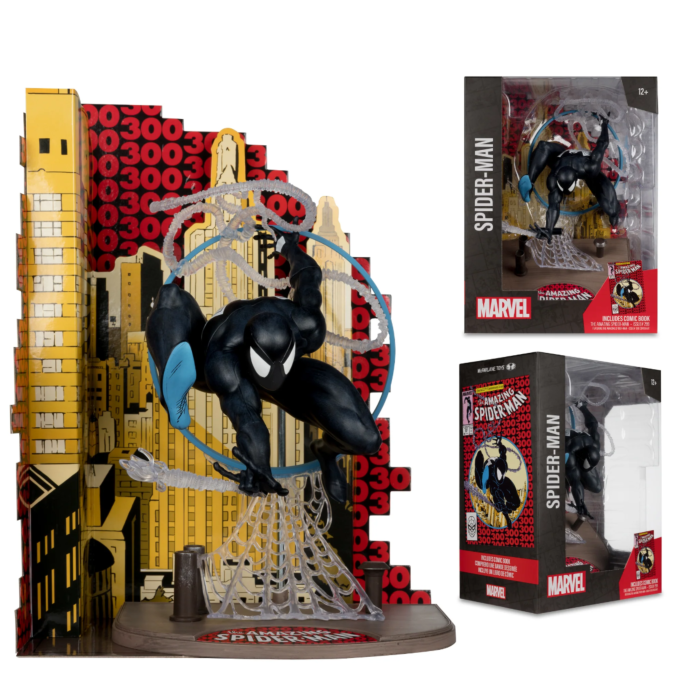 Spider-Man - Spider-Man (Symbiote Suit) (The Amazing Spider-Man #300) Gold Label 1/6th Scale PVC Posed Figure