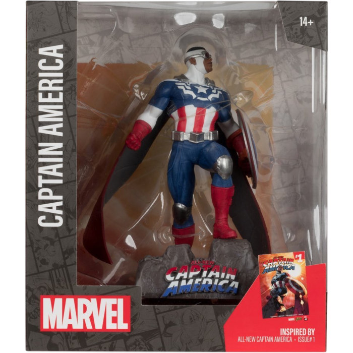 McFarlane Toys - Marvel Captain America 1:10th Scale Collectible with Scene (All-New Captain America #1)
