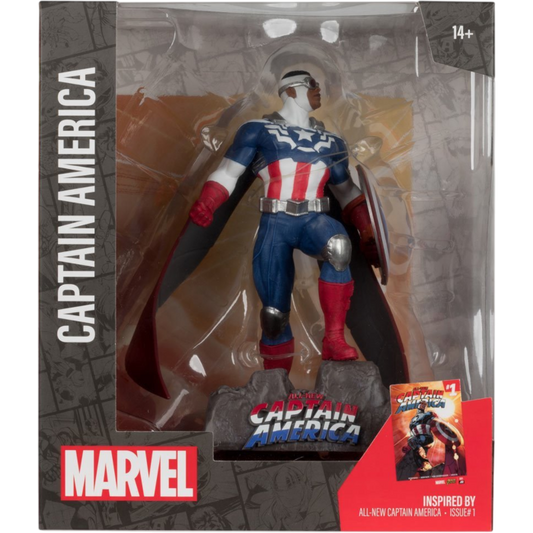 McFarlane Toys - Marvel Captain America 1:10th Scale Collectible with Scene (All-New Captain America #1)
