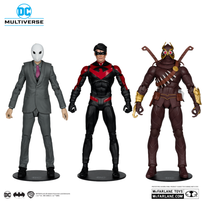Batman - Nightwing vs. Talon & Owl (Batman: The Court of Owls) DC Multiverse Gold Label 7" Scale Action Figure 3-Pack