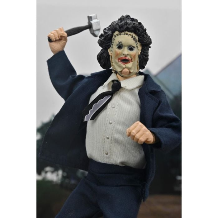 TEXAS CHAINSAW MASSACRE – LEATHERFACE (PRETTY WOMAN MASK) 50TH ANNIVERSARY 8″ CLOTHED ACTION FIGURE
