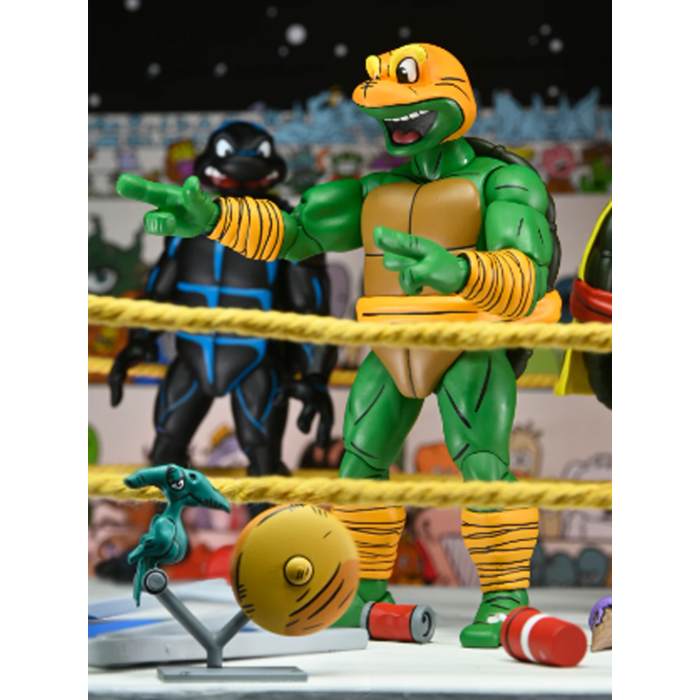 Teenage Mutant Ninja Turtles Adventures - Stump Wrestling Turtles (Archie Comics) 7" Scale Action Figure 4-Pack