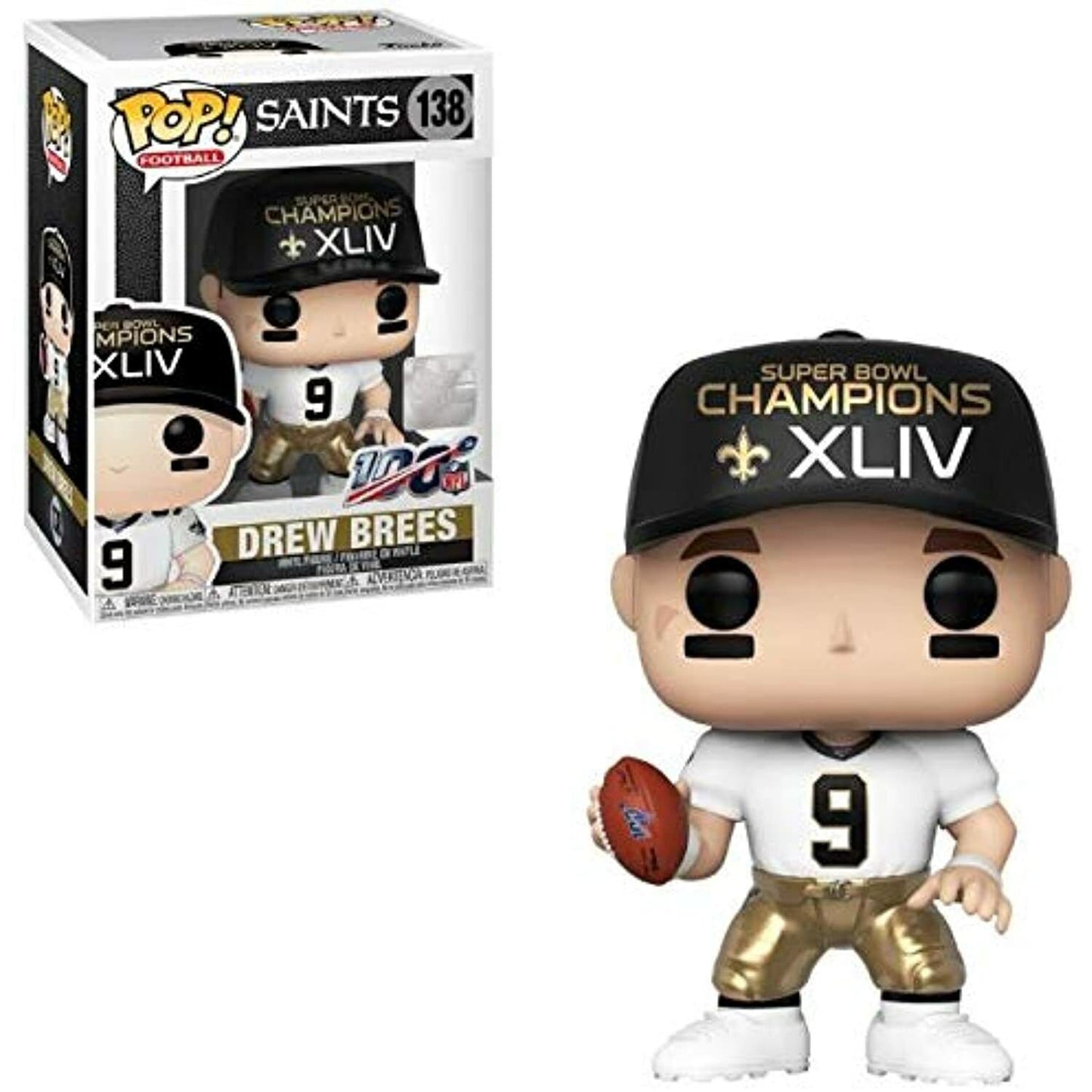 Funko POP! Football: NFL DREW BREES New Orleans Saints Figure #138