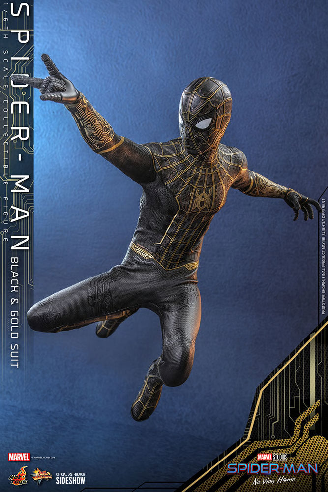 Spider-Man in Black & Gold Suit 1/6th Scale Hot Toys Action Figure