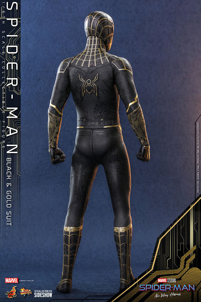 Spider-Man in Black & Gold Suit 1/6th Scale Hot Toys Action Figure