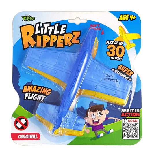 ZING Indoor Outdoor Sports Air Plane Classics Little Ripperz Blue