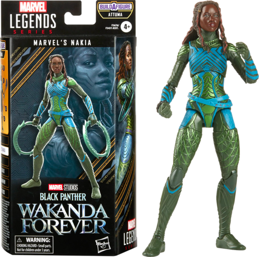 Black Panther 2: Wakanda Forever - Nakia Marvel Legends 6” Scale Action Figure (Attuma Build-A-Figure)