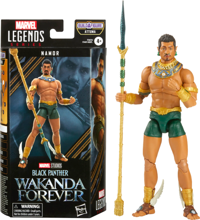 Black Panther 2: Wakanda Forever - Namor Marvel Legends 6” Scale Action Figure (Attuma Build-A-Figure)