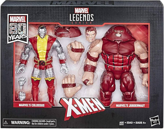 MARVEL - Legends Series - 6" Colossus Vs Juggernaut - Comics - Action Figures 2 Pack - 80th Anniversary (Repacked)