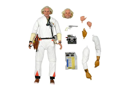 Ultimate Doc Brown Hazmat (1985) - 7" Scale Action Figure - Back To The Future- NECA Collectibles