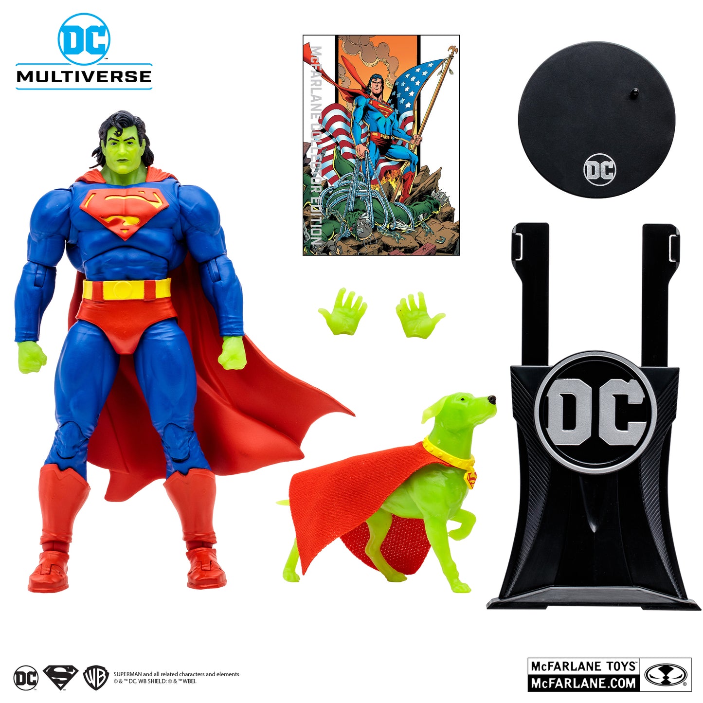 (Platinum) Superman & Krypto (Return of Superman) DC Multiverse McFarlane Collector Edition 7" Scale Action Figure