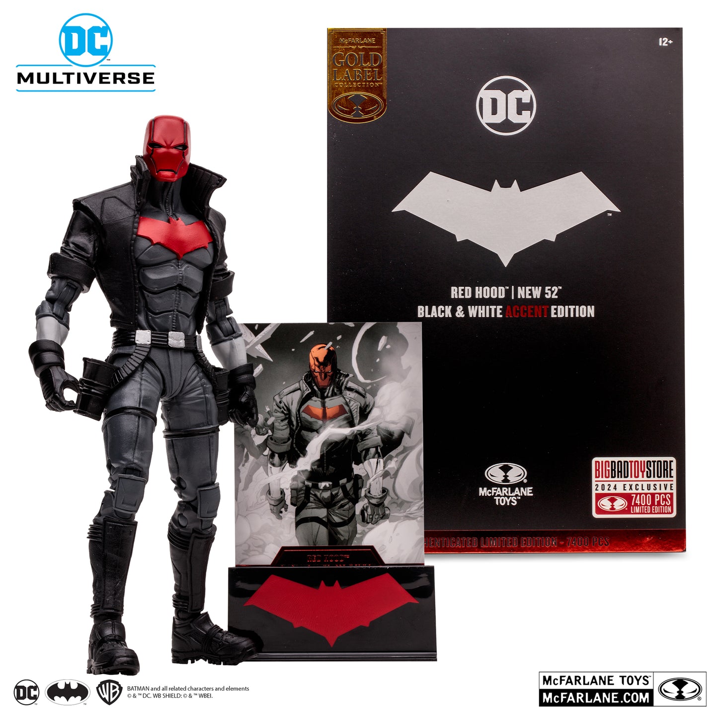 DC Multiverse Gold Label: Red Hood (New 52) BLACK & WHITE ACCENT EDITION