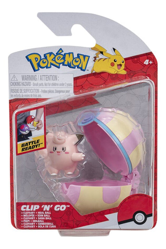 Pokemon Clefairy & Heal Ball Clip 'N' Go Figurine Set