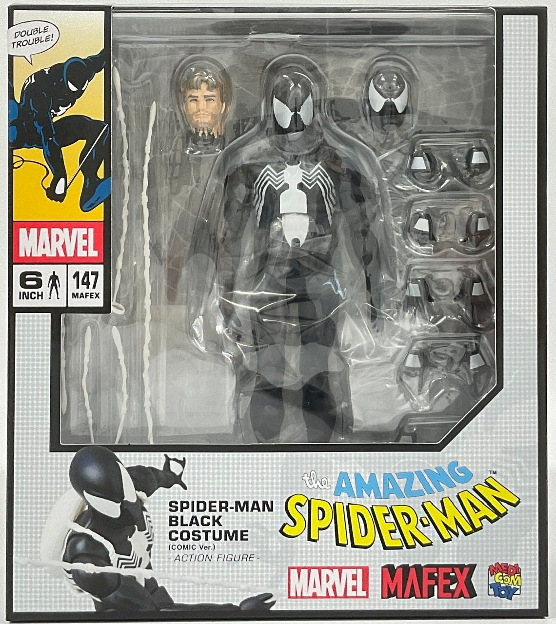 Medicom MAFEX Spider-Man Black Costume (Comic Ver.) Figure