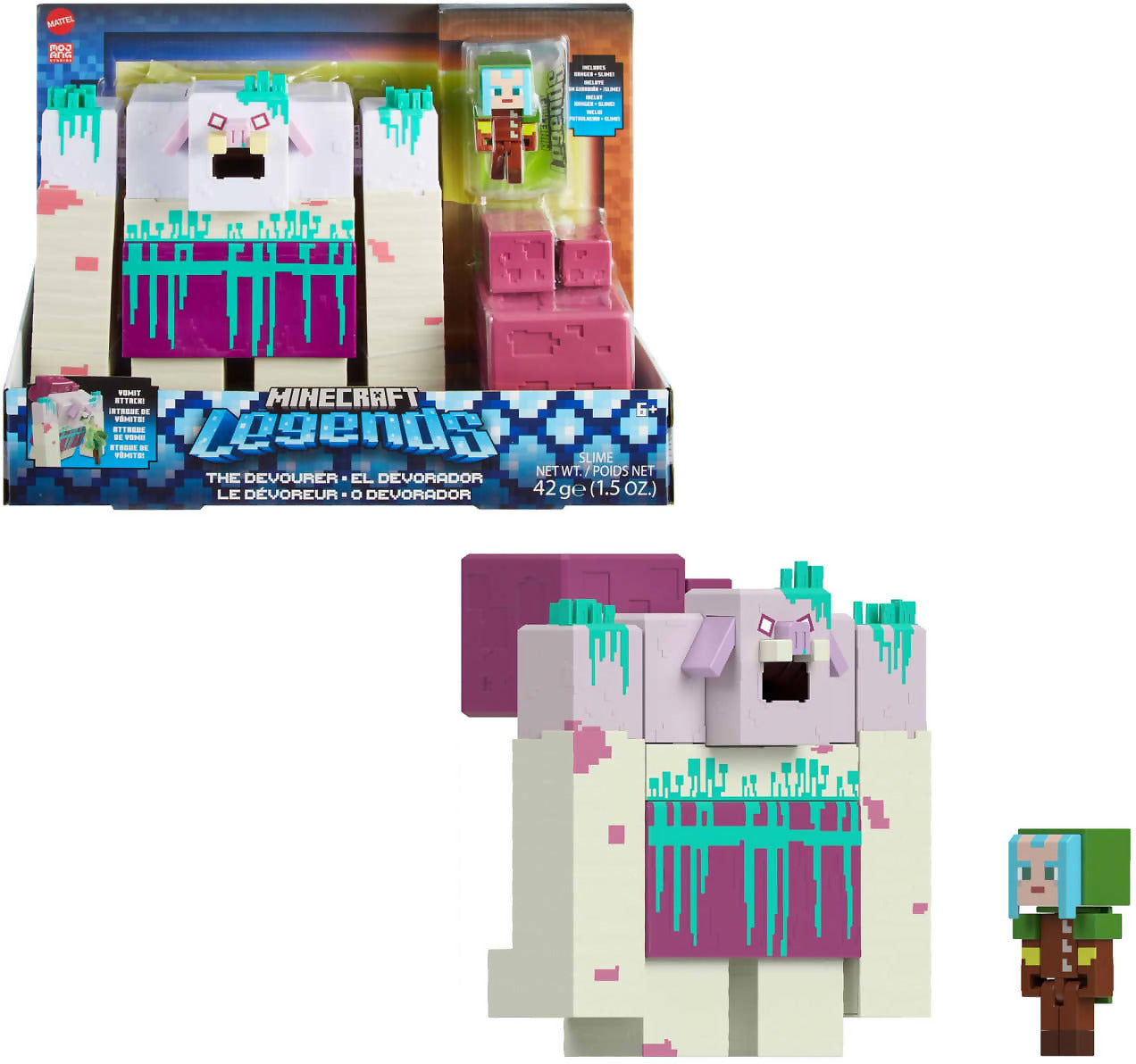 Minecraft – Legends Devourer & Ranger Action Figures & 2 Accessories Set – Mattel