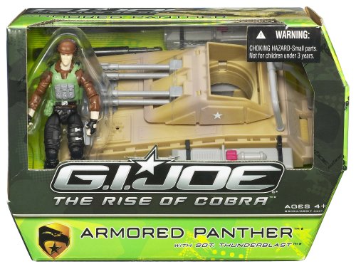 G.I. Joe The Rise of Cobra Vehicle Armored Panther Tank with Sgt. Thunderblast Action Figure