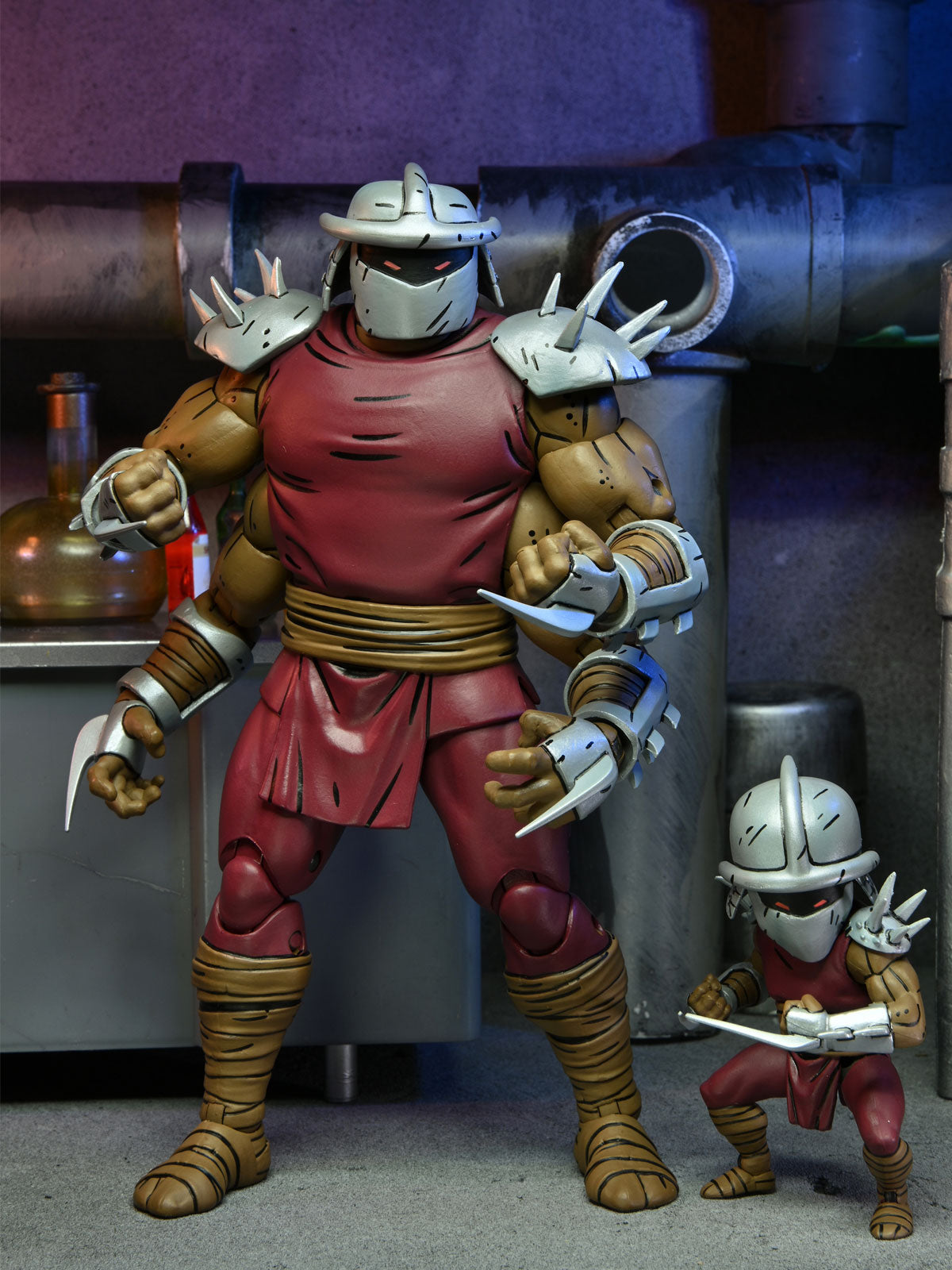 TMNT MIRAGE SHREDDER CLONE & MINI SHREDDER 7" FIGURE, NECA